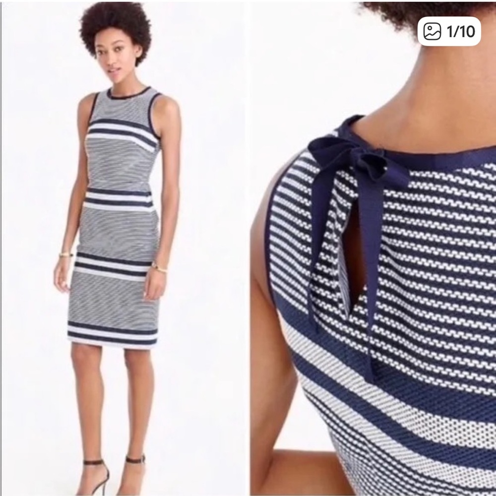 EUC J. Crew Navy tweed dress